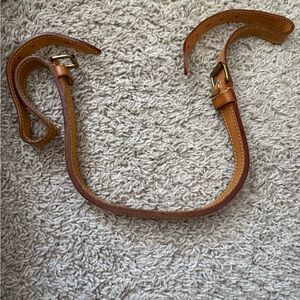 Louis Vuitton Brown Leather Strap with Gold Buckles